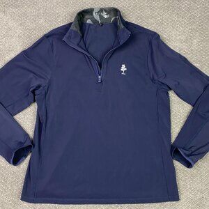 Greyson 1/4 Zip Pullover Men's Medium Navy Blue Performance Stretch Golf Top